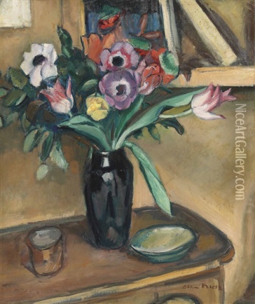 Bouquet D'anemones Et De Tulipes Oil Painting - Achille-Emile Othon Friesz