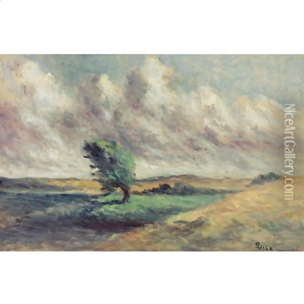 Paysage Aux Environs De Rolleboise Oil Painting - Maximilien Luce