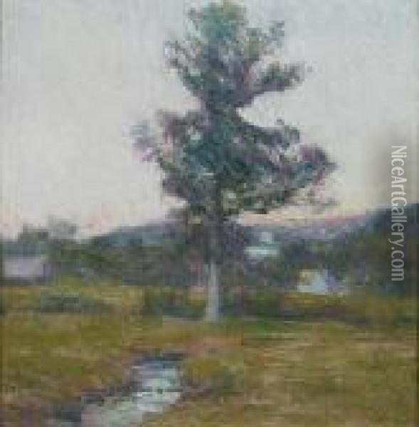 Connnecticut Landscape Oil Painting - Robert William Vonnoh