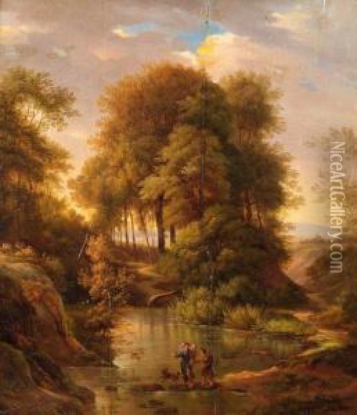 La Legende De Tobie : L'aveugle Oil Painting - Carl Ludwig Frommel