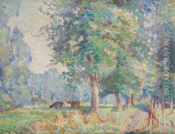 Allee Ensoleillee Oil Painting - Henri Quantin
