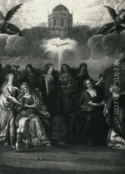 The Gifts Of The Holy Spirit Oil Painting - Willem van Herp the Elder