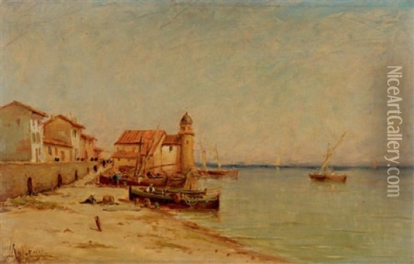 Le Vieux Port De Martigues Oil Painting - Henri Malfroy-Savigny