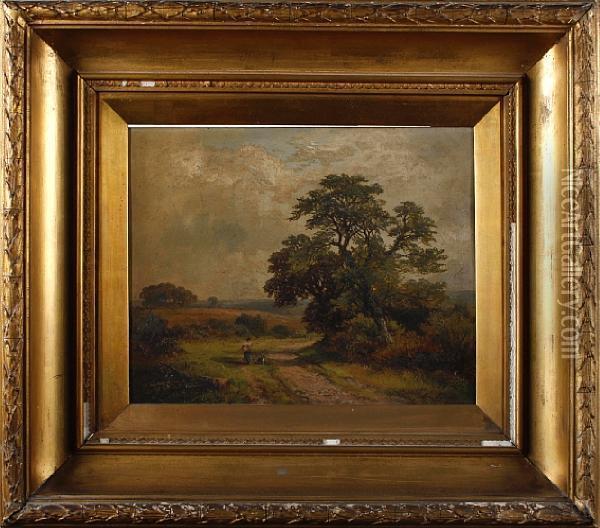 Sinfen Lane, Derbyshire Oil Painting - George Turner