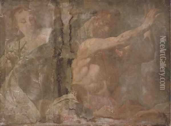 Samson and Delilah Oil Painting - Roman School
