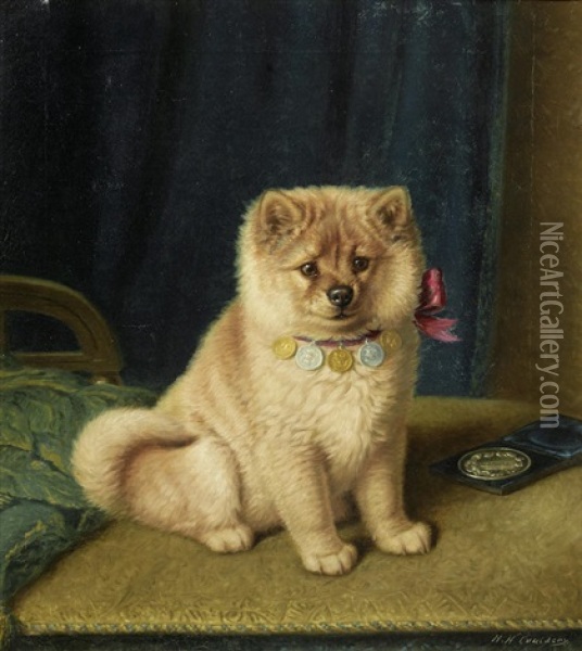 A Prize Winning Chow Chow Oil Painting - Horatio Henry Couldery