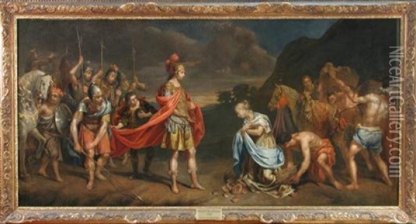 David Meeting Abigail Oil Painting - Gerard de Lairesse