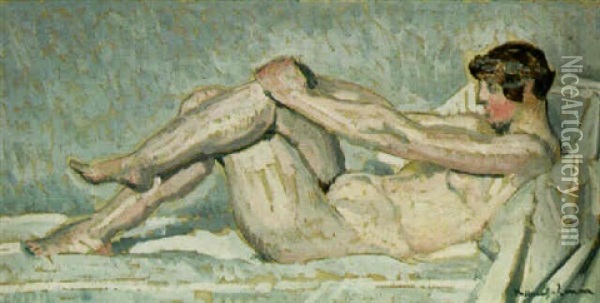 Etude Pour Le Grand Nu Oil Painting -  Marcel-Lenoir (Jules Oury)