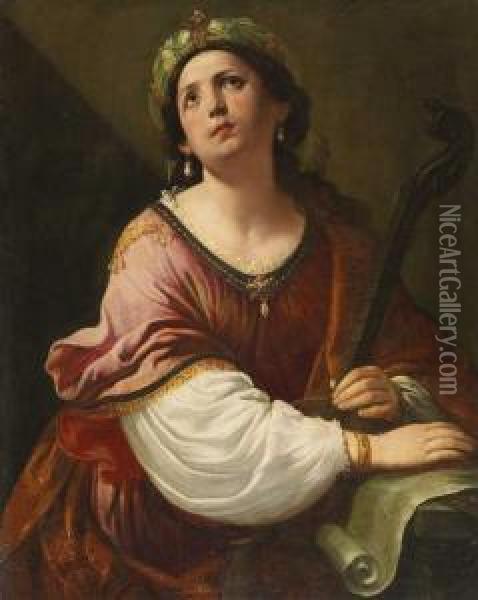 Heilige Cacilie Oil Painting - Giovanni Andrea Sirani