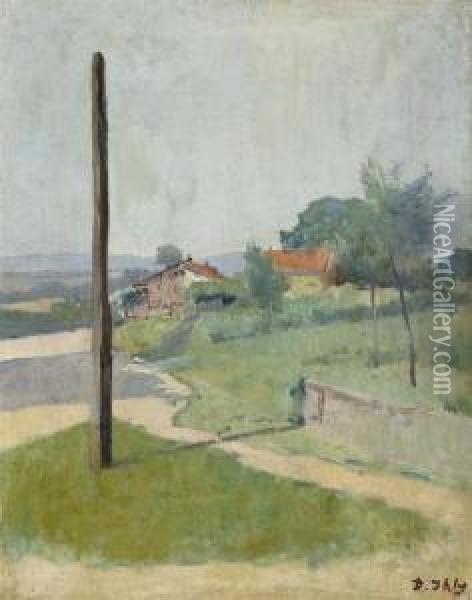 Genevan Landscape. Oil Painting - Jean Daniel Ihly