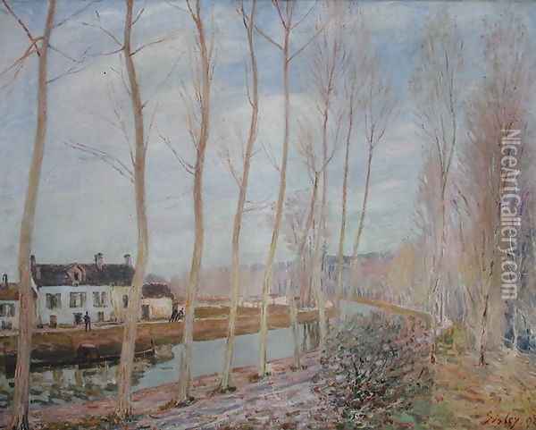 The Loing Canal, 1892 Oil Painting - Alfred Sisley