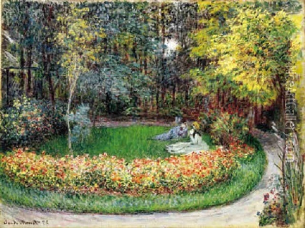 Dans Le Jardin Oil Painting - Claude Monet