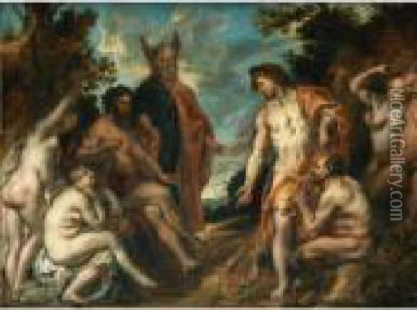 The Musical Contest Between Apollo And Pan Oil Painting - Jacob Jordaens