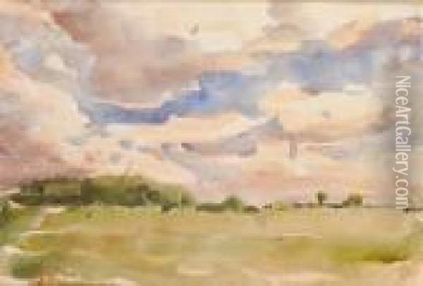 Landscape Oil Painting - Nathaniel Hone