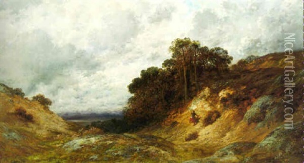 Scotch Landscape (souvenir Of Loch Leven) Oil Painting - Gustave Dore