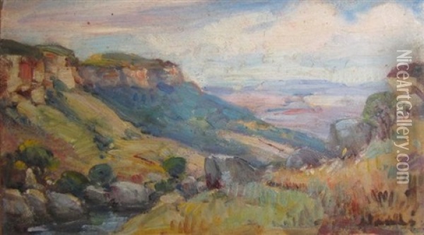The Escarpment Oil Painting - Pieter Hugo Naude