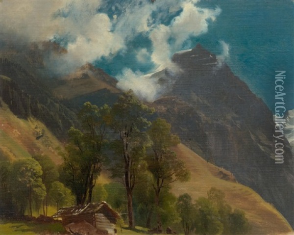 In Linthal Oil Painting - Johann Gottfried Steffan