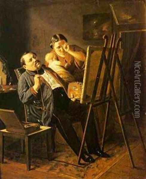 Amateur 1862 Oil Painting - Vasily Perov