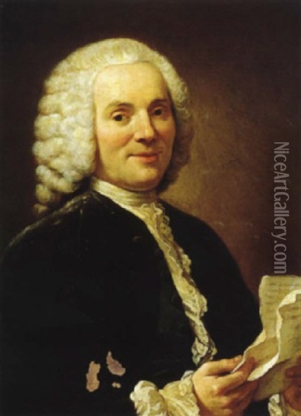 Portrait De Jean-jacques Rousseau (?) Oil Painting - Louis Gabriel Blanchet