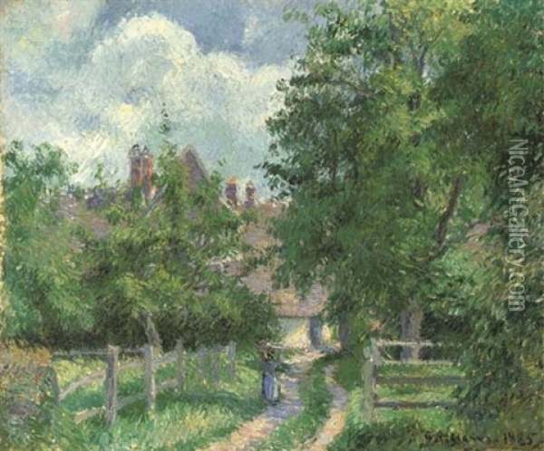 Neaufles-saint-martin, Pres De Gisors Oil Painting - Camille Pissarro