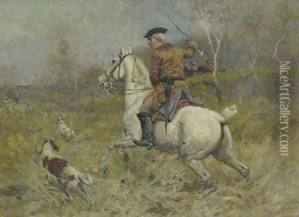 Hunting Oil Painting - Antoni Piotrowski