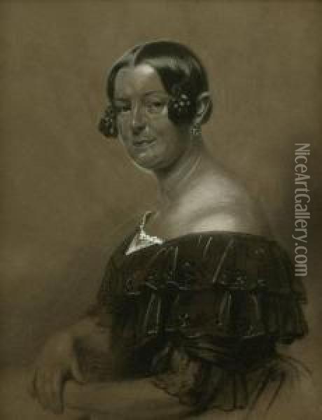 Frau Baurat Bierde Oil Painting - Franz Krutger