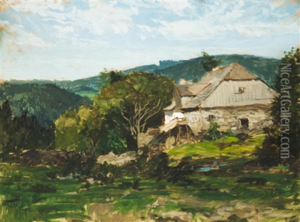 Stillseifenbach Im Bohmerwald Oil Painting - Gustav Macoun