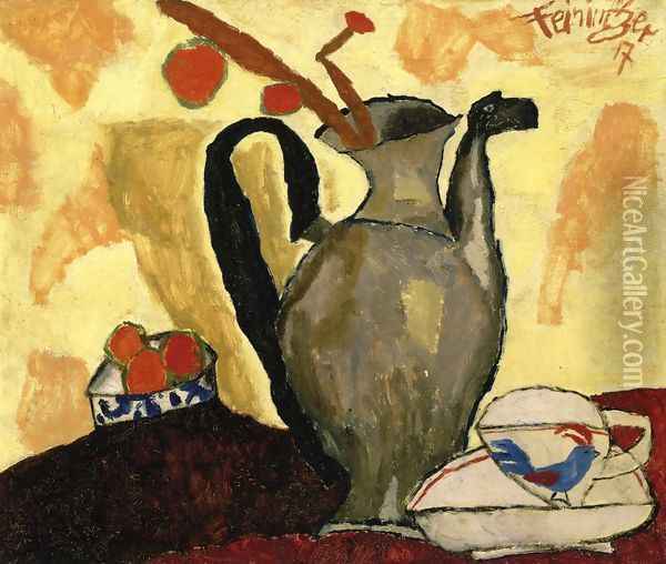 Still Life with Can Oil Painting - Lyonel Feininger