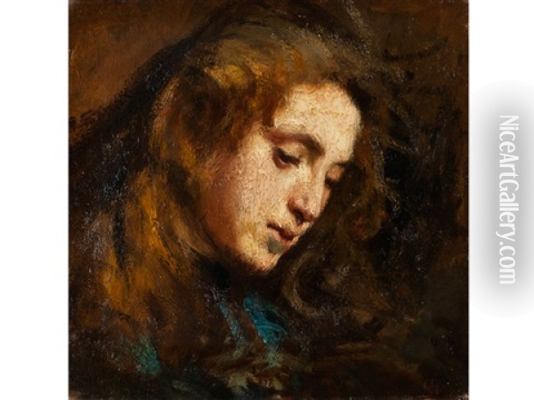 Maria Magdalena Oil Painting - Giovanni Segantini