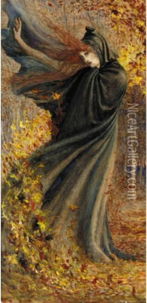 The West Wind Oil Painting - Walter Crane
