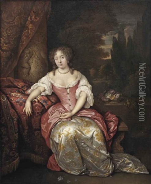 Portrait Of A Lady Oil Painting - Johan van Haensbergen