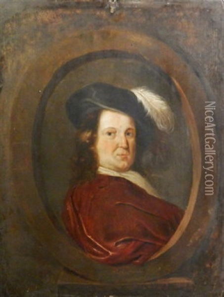 Self Portrait Of The Artist Oil Painting - Petrus Marius Molyn