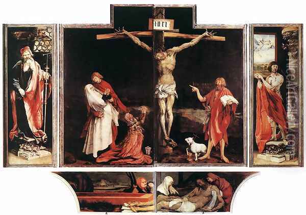 Isenheim Altarpiece (first View) 1515 Oil Painting - Matthias Grunewald (Mathis Gothardt)