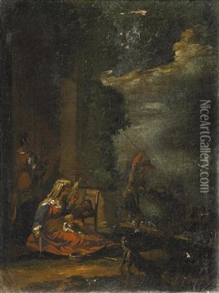 Scena Di Genere Oil Painting - Michelangelo Cerquozzi