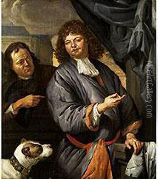 Der Maler War Schuler Seines Vaters Oil Painting - Jacob Van Toorenvliet