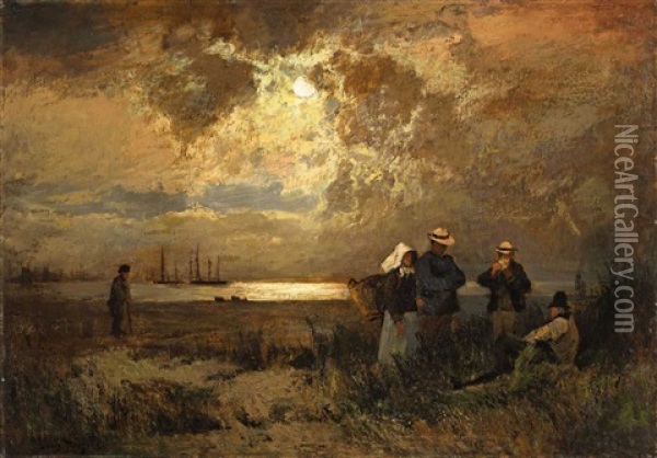 Landscape Near Werder Oil Painting - Louis Douzette