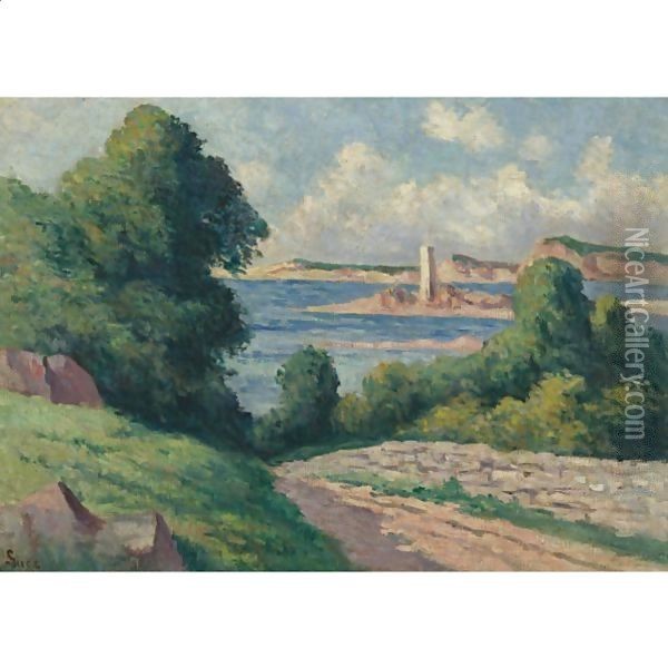 L'estuaire Du Trieux Oil Painting - Maximilien Luce