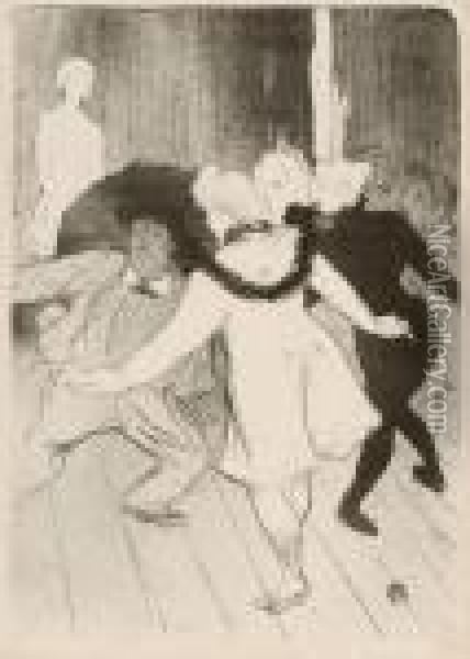 Folies Bergeres: Les Pudeurs De Monsieur Prudhomme Oil Painting - Henri De Toulouse-Lautrec
