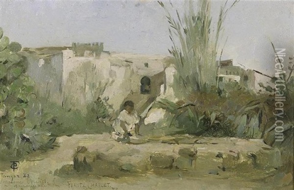 Vue De Tanger Oil Painting - Frantz Charlet