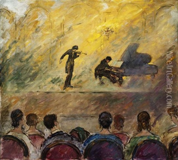 Das Konzert Oil Painting - Rudolf Hesse