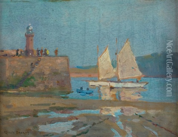 The Lighthouse, St Ives Oil Painting - Charles David Jones Bryant