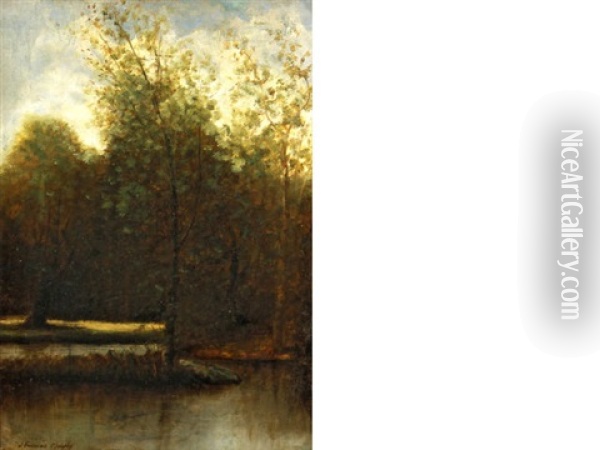 On The Charles River Oil Painting - John Francis Murphy
