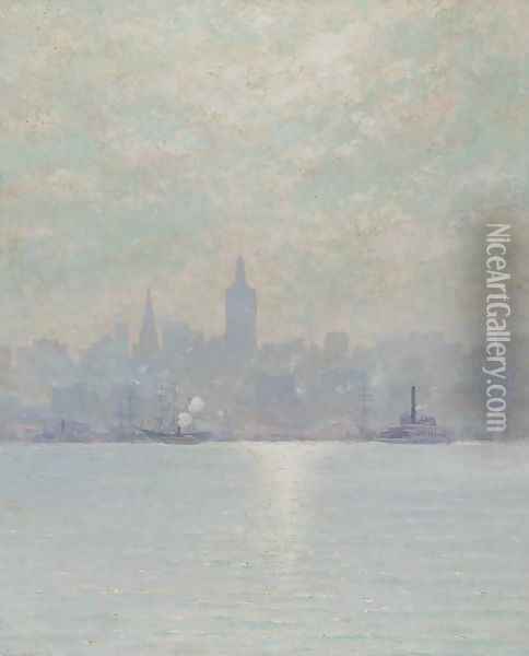Skyscraper of 1894, New York City Oil Painting - William Lippincott