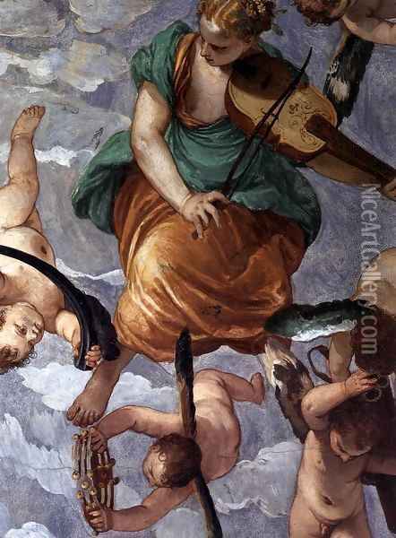 Bacchus, Vertumnus and Saturn (detail) Oil Painting - Paolo Veronese (Caliari)