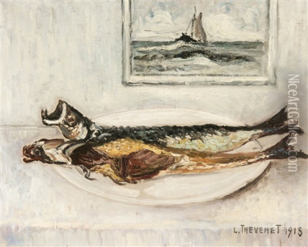 Herrings (1915) Oil Painting - Louis Thevenet