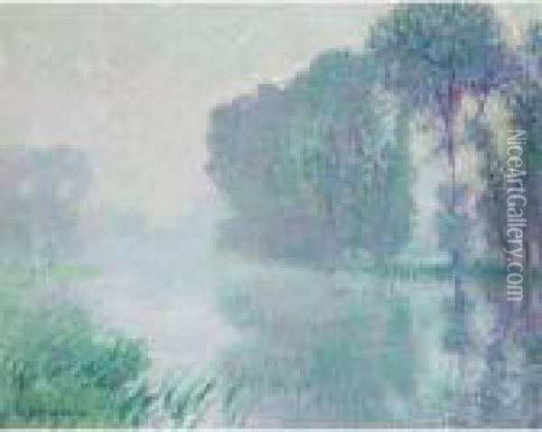 Brouillard, Effet Du Matin (eure) Oil Painting - Gustave Loiseau