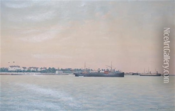 Karlsborg Oil Painting - Alfred Jansson