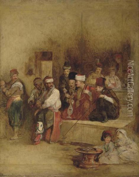The Tartar Messenger Narrating The Fall Of Acre, Unfinished Oil Painting - Sir David Wilkie