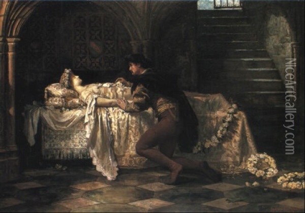 Romeo & Juliet Oil Painting - Francis Sydney Muschamp