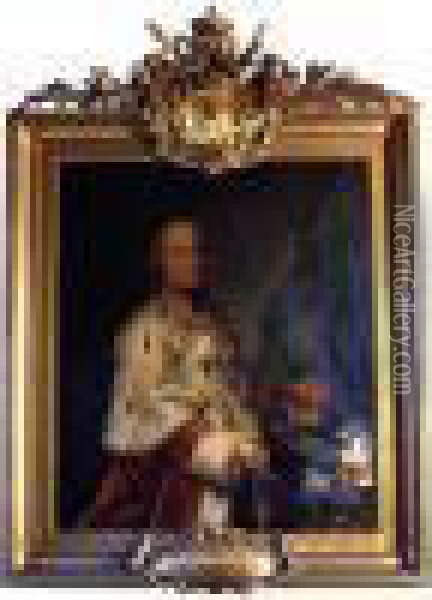 Portrait Du Duc De Saxe Clement Wenceslaus, Electeur Et Archeveque De Treves Oil Painting - Claude Louis Desrais